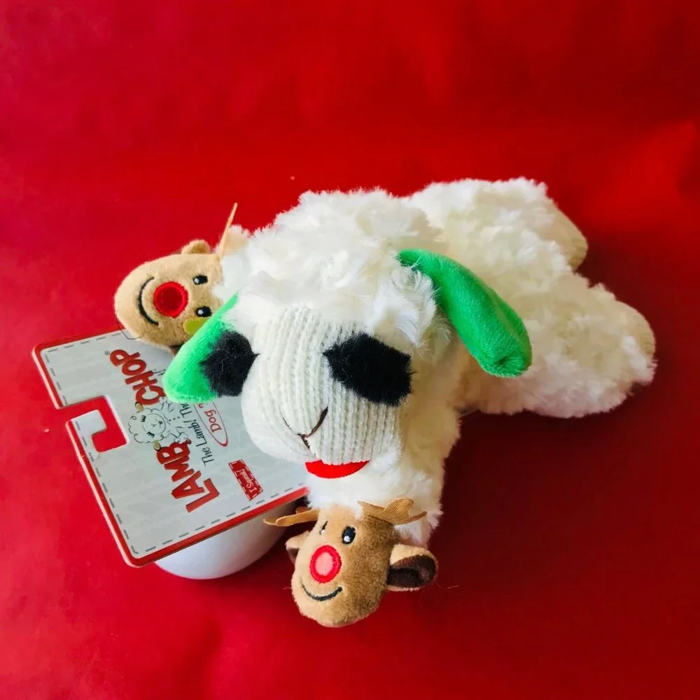Multipet Plush Dog Toy, Christmas Holiday Lambchop